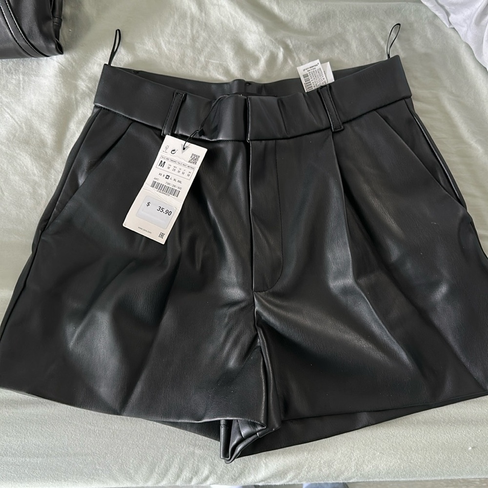 Faux Leather Shorts